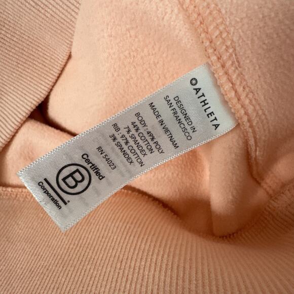 Athleta Sweatshirt Womens Medium Orange Triumph Sweater Athleisure Zip Jacket - Picture 7 of 12